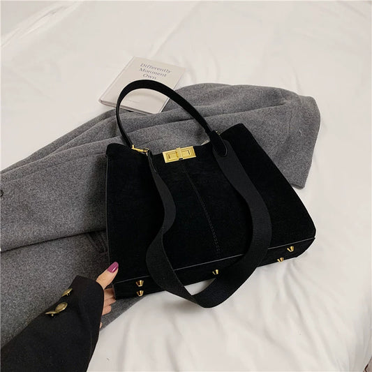 スウェードスクエアバッグ - 00036