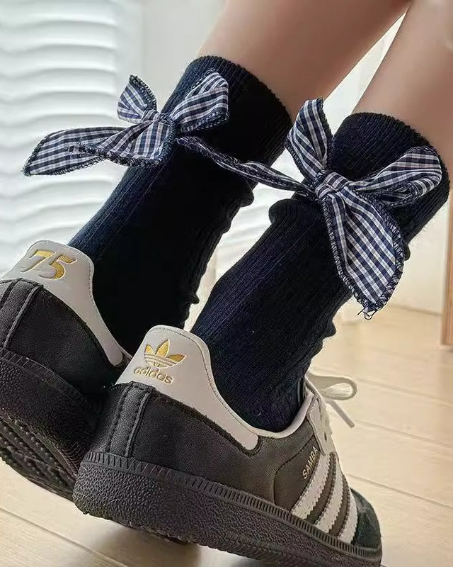 ギンガムチェックデザインソックス - 00052