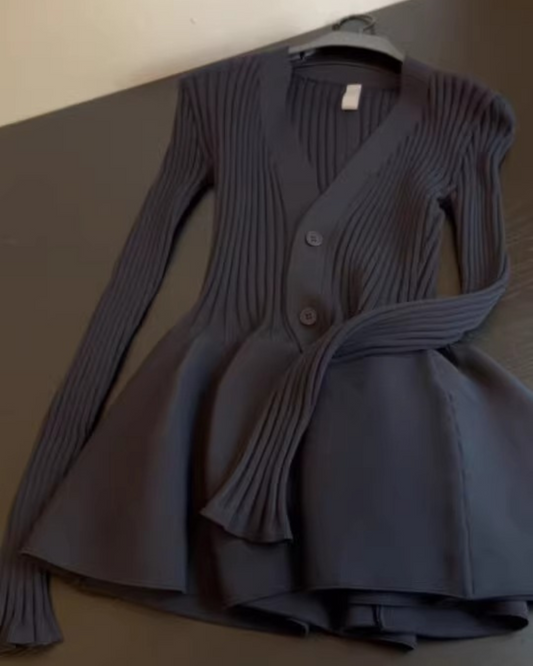 ベーシックペプラムカーディガン - 00004