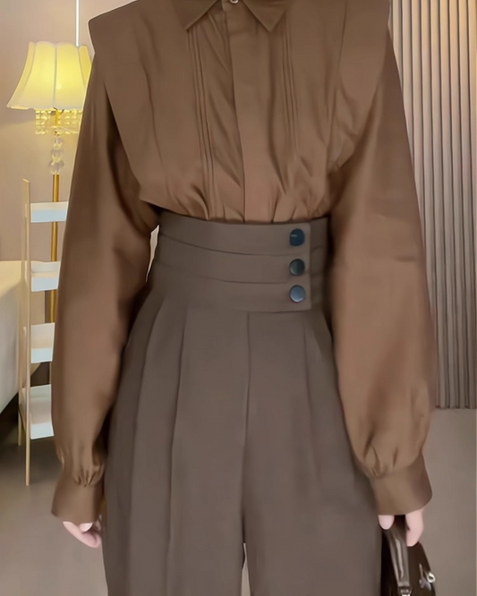 ハイウエストドレープパンツ - 00023