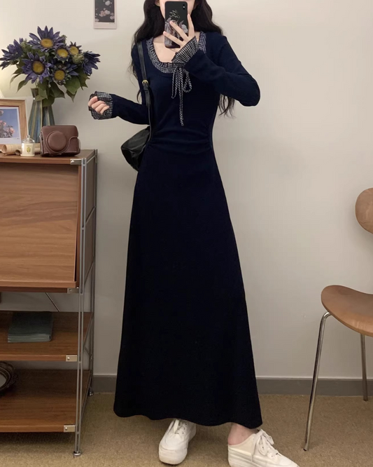 クラシックフェミニンロングワンピース - 00031