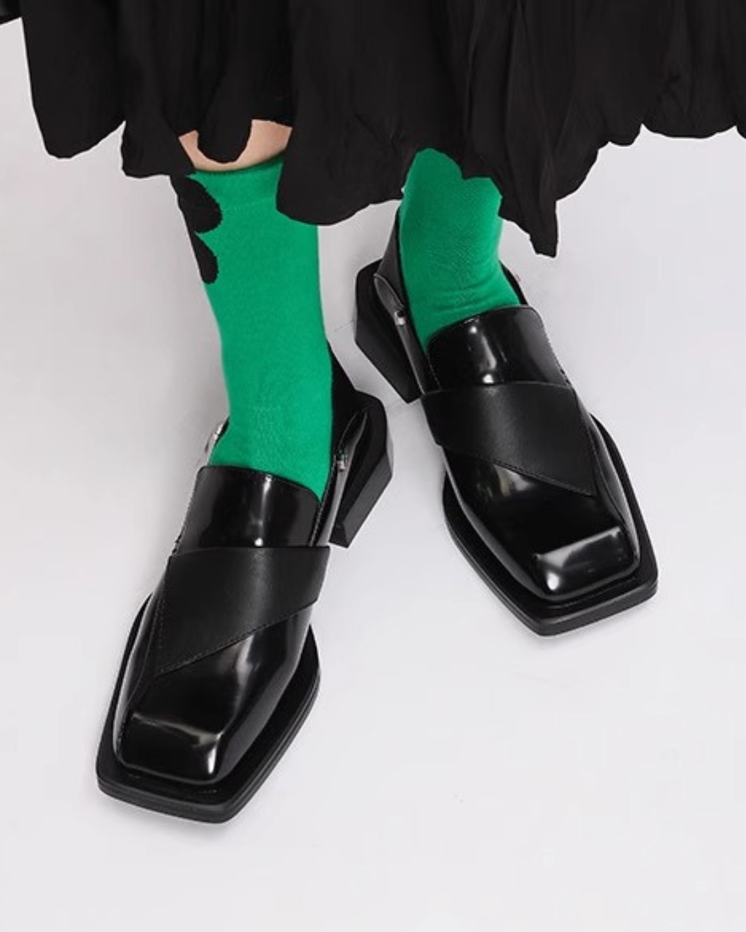 スクエアトゥモードローファー - 00035