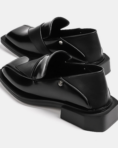 スクエアトゥモードローファー - 00035