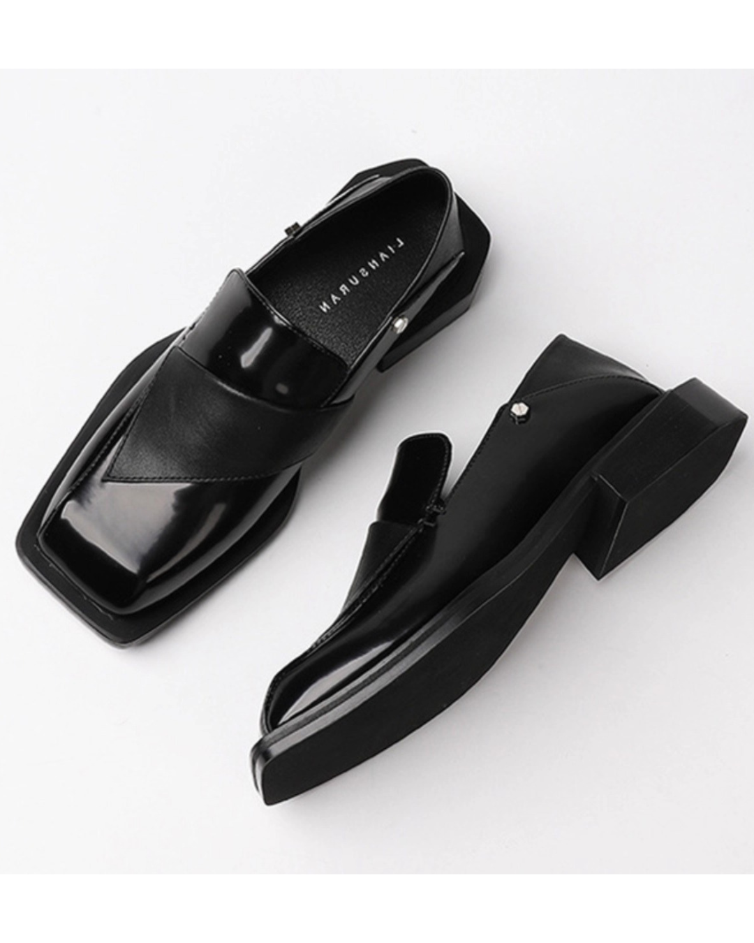 スクエアトゥモードローファー - 00035