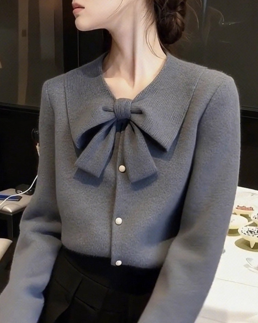 クラシカルリボンカーディガン - 00051