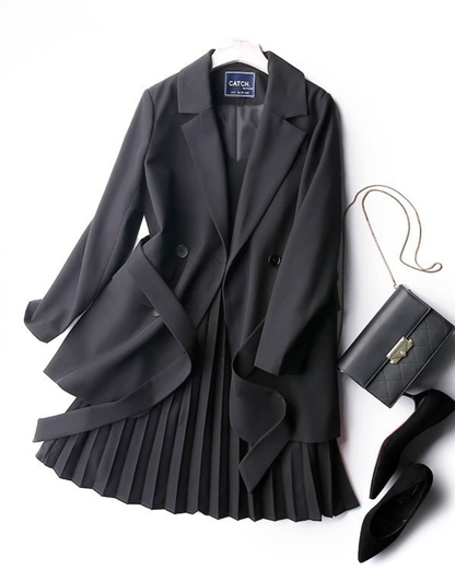 プリーツレイヤードジャケットセット - 00039