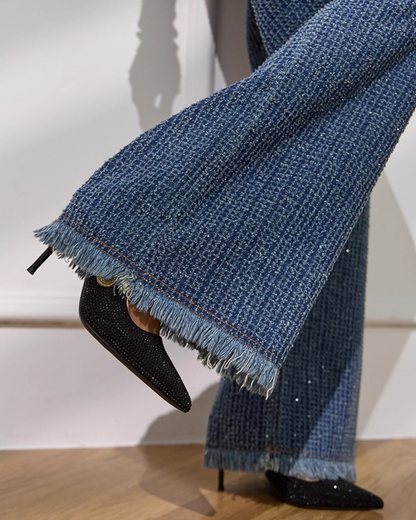 ツイードワイドパンツ - 00043