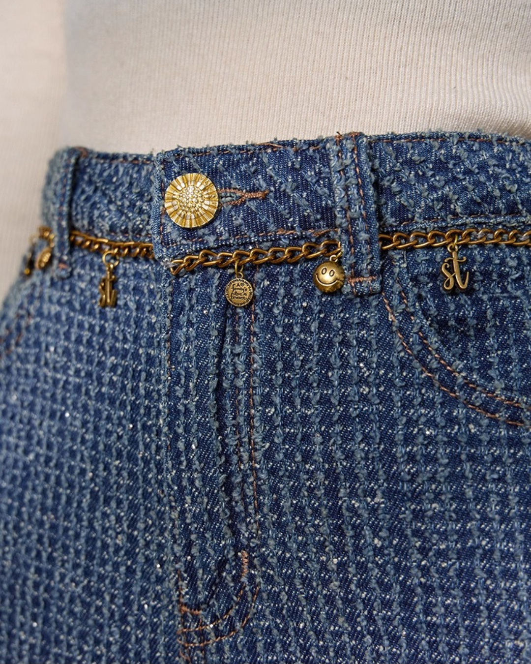 ツイードワイドパンツ - 00043