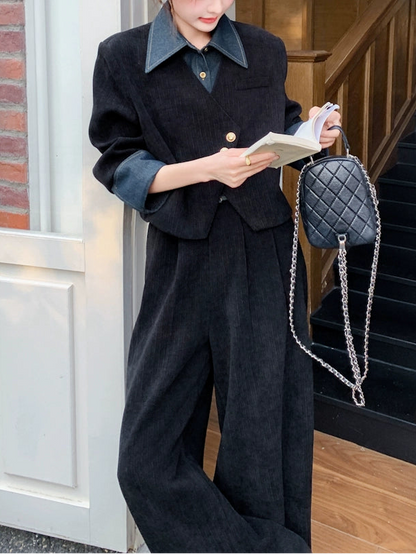 デニムデザインスーツセットアップ - 00019