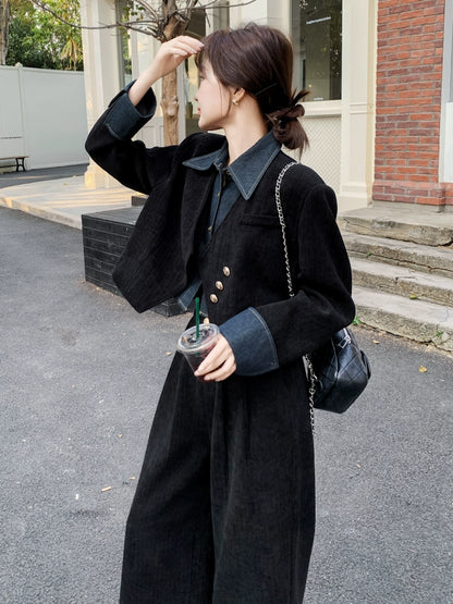 デニムデザインスーツセットアップ - 00019