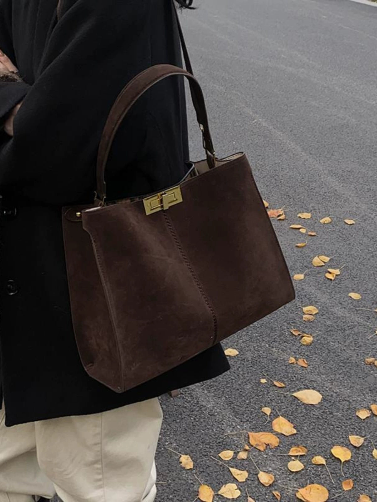 スウェードスクエアバッグ - 00036