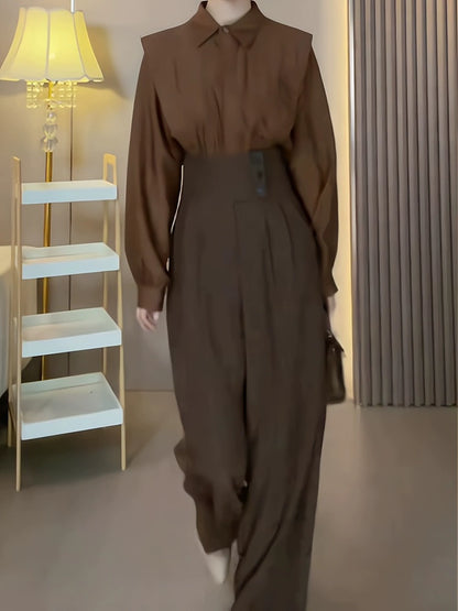 ハイウエストドレープパンツ - 00023