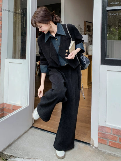 デニムデザインスーツセットアップ - 00019