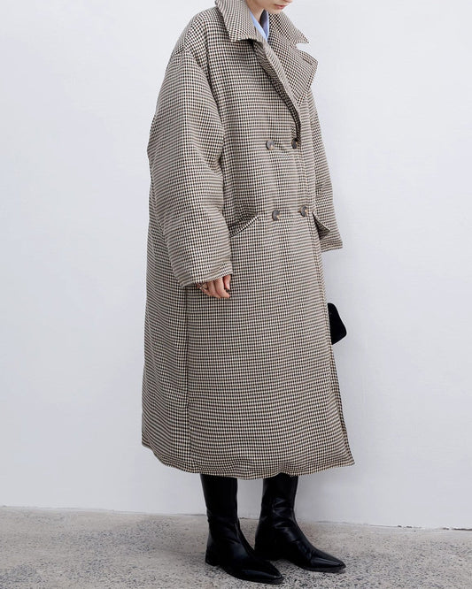 クラシックチェックダウンコート - 00058